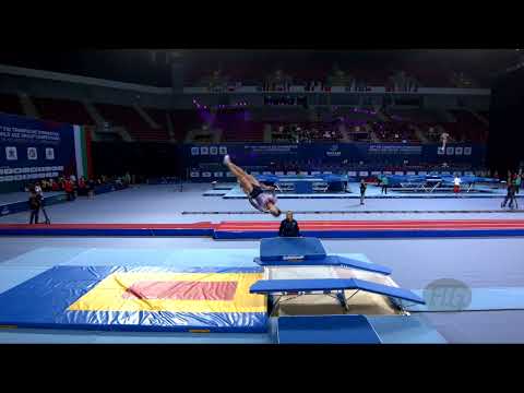 AMANO Maia (USA) W - 2022 Trampoline Worlds, Sofia (BUL) - Q Double Mini Exercise 1