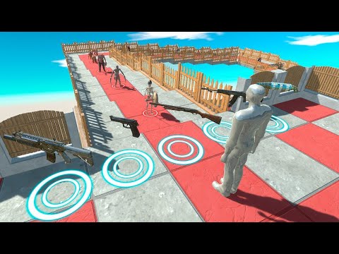 🔥FPS DEATH FALL - ALL UNITS VS ALL GUNS - Animal Revolt Battle Simulator