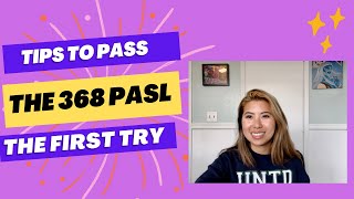 Tips to PASS the 368 PASL Principal Exam