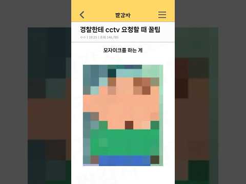 경찰한테 cctv 요청할 때 꿀팁