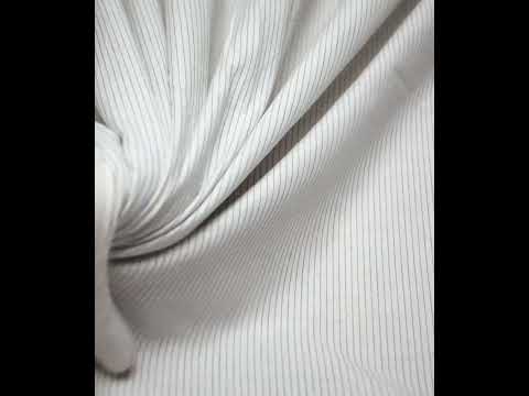 Pinstripe Black & White Pure Cotton 92 GSM Handwoven Fabric