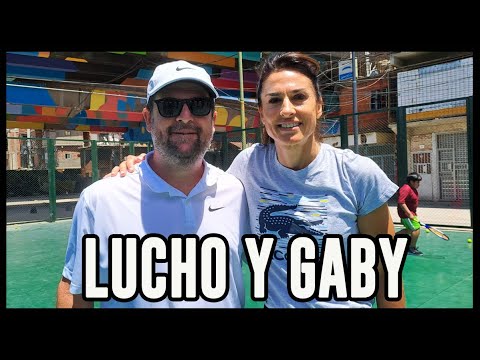 Lucho Cabeiro con Gabriela Sabatini