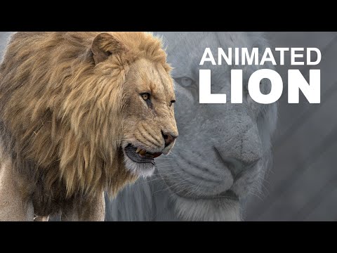 CG Lion animation.