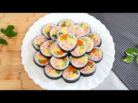 게맛살을 이렇게 해서 집김밥을 싸보세요! 한입 가득 감칠맛이 폭발해요! Most Delicious Crab Stick Kimbap Recipe!