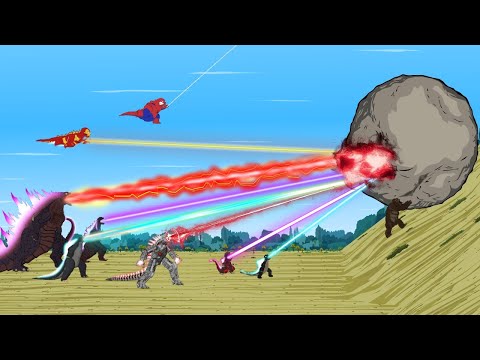 EVOLUTION of GODZILLA'S ATOMIC BREATH vs KONG: Savior of the hamlet | Godzilla Cartoon Compilation