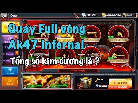 CrossFire Legend: QUAY FULL VÒNG AK47 VIP INFERNAL / TỔNG SỐ KC QUAY FULL VÒNG KHI Ở VIP 6