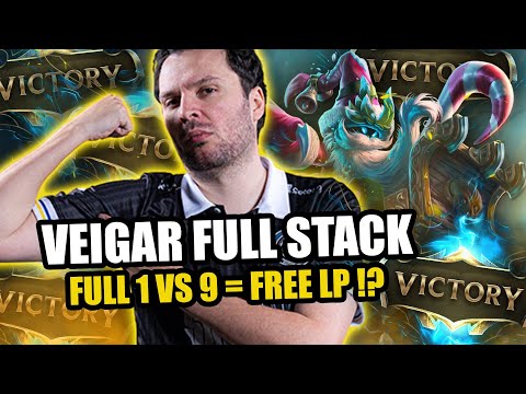 VEIGAR FULL STACKING = FULL 1 VS 9 = FREE LP !?
