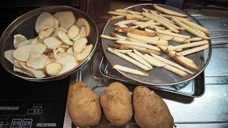 ポテトチップス作ります。 光のおじさんお料理実況 【湖池屋】【クジラ刺身、ソーセージ、白身魚フライ】