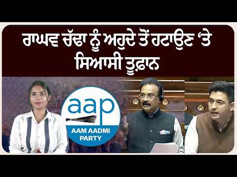 ਰਾਘਵ ਚੱਢਾ ਨੂੰ ਅਹੁਦੇ ਤੋਂ ਹਟਾਉਣ ‘ਤੇ ਸਿਆਸੀ ਤੂਫ਼ਾਨ