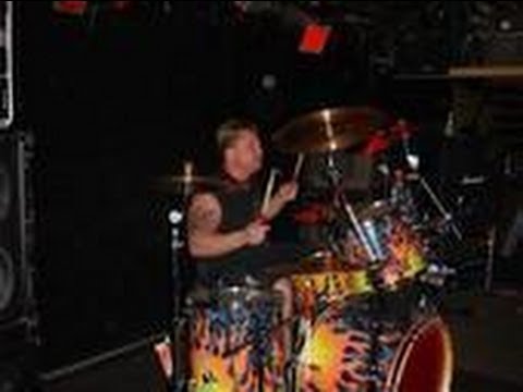 Drummer Johnny ROCKER Popp while with the band Dangerous Inc. performing the original tune 