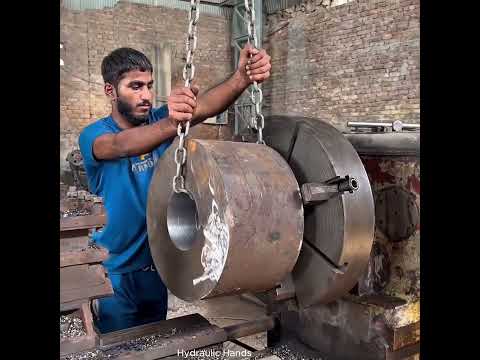 Machining proess of Industrial Gear with 100 yrs old British Machine