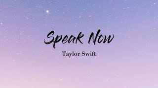 Speak Now - Taylor Swift (Lyrics Video)