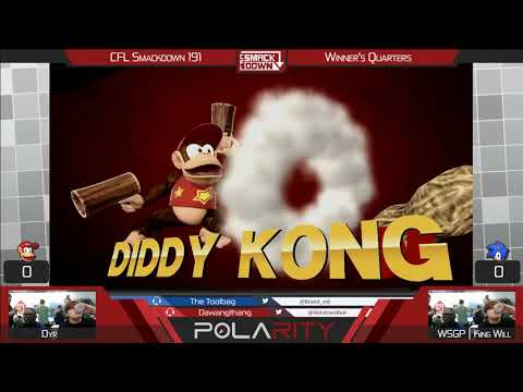 CFL Smackdown 191 Smash 4 - Dyr (Diddy Kong) vs WSGP | KingWill (Sonic) - Winners Quarters