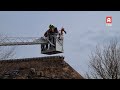 Brand in rieten dak Alphense bed and breakfast C'est Tout