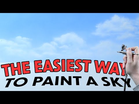 A REALISTIC SKY with CLOUDS so EASY, Anyone Can Paint it!  | NEW Airbrush Tutorial for Beginners