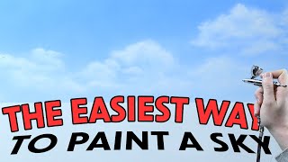 A REALISTIC SKY with CLOUDS so EASY, Anyone Can Paint it! | NEW Airbrush Tutorial for Beginners