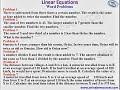 Linear Equations: Word Problems