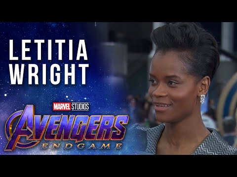 Letitia Wright reacts to Shuri getting snapped by Thanos LIVE from the Avengers: Endgame Premiere