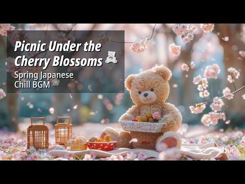 Picnic Under the Cherry Blossoms 🧸 Spring Japanese Chill BGM 🌸