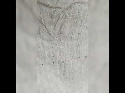 Cotton Hakoba Schiffli Embroidery Fabric