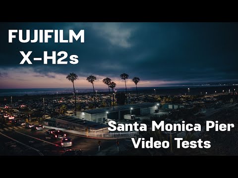 Fujifilm X-H2s - Cinematic Santa Monica Pier - 6.2K Graded F-Log in Low Light