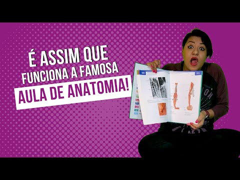 Aula de anatomia na Faculdade Medicina