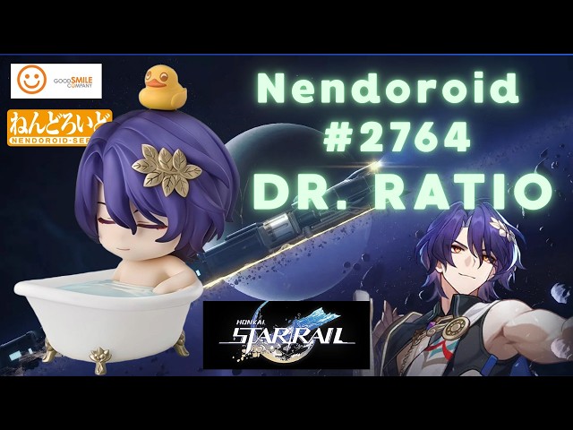 Vídeo relacionado con Bahomu Figura de anime, linda figura Chibi de la serie de dormitorio para niños para Honkai Star Rail, figura oficial coleccionable para regalos de cumpleaños (Dr. Ratio)