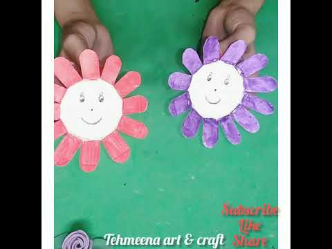 Best out waste(waste cup flower)how to make waste ice cream cup flower !!!out of waste things...