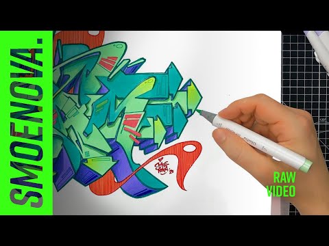 Wildstyle Graffiti Sketch with 10 arrows | Full Process