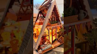 Mini cabin in the woods! #Aframecabin #rolife #miniature #scalemodel #hobby