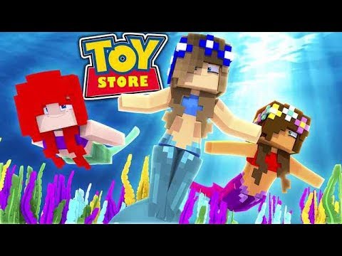 LITTLE CARLY AND LITTLE ALLY TURN INTO MERMAIDS! (Minecraft Toystore).