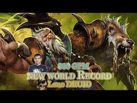 Arteezy New World Record 860GPM With Lone Druid - Dota 2