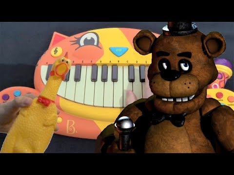 Five Nights At Freddys Song - The Living Tombstone (Cat Piano, Chicken and Drum Calculator Cover)