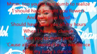 Candice Glover-When I Was Your Man-American Idol 12[Lyrics]