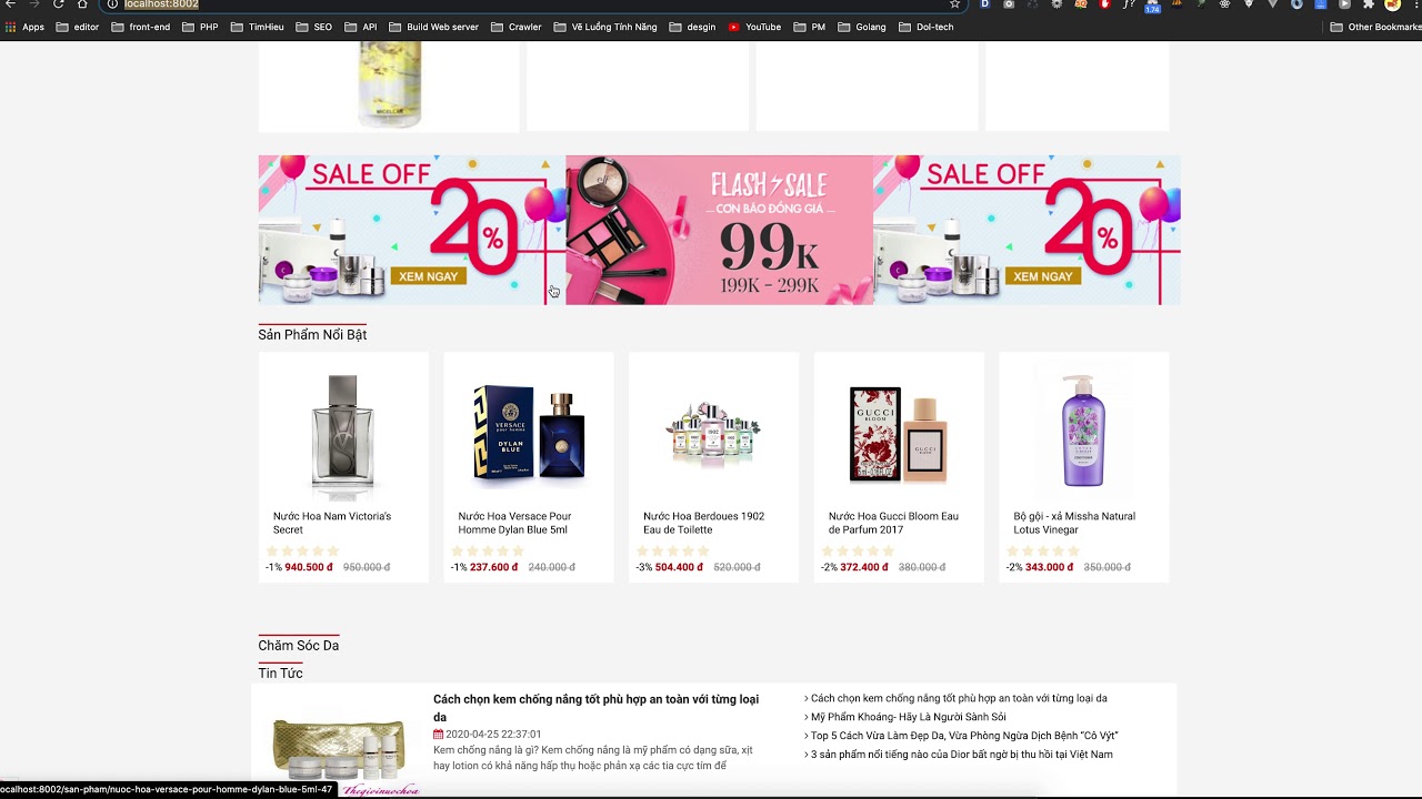 [Seri website đồng hồ] - Đồ án tốt nghiệp - Lấy show dữ liệu trang chủ  [Home]