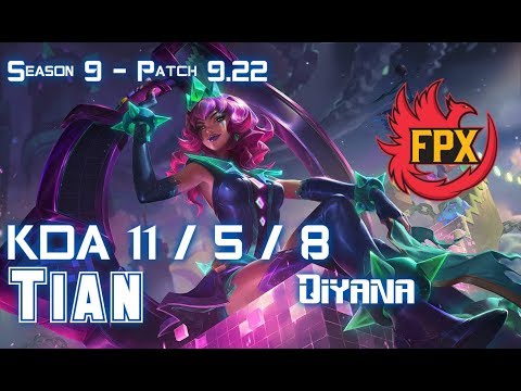 FPX Tian QIYANA vs LEE SIN Jungle - Patch 9.22 EUW Ranked