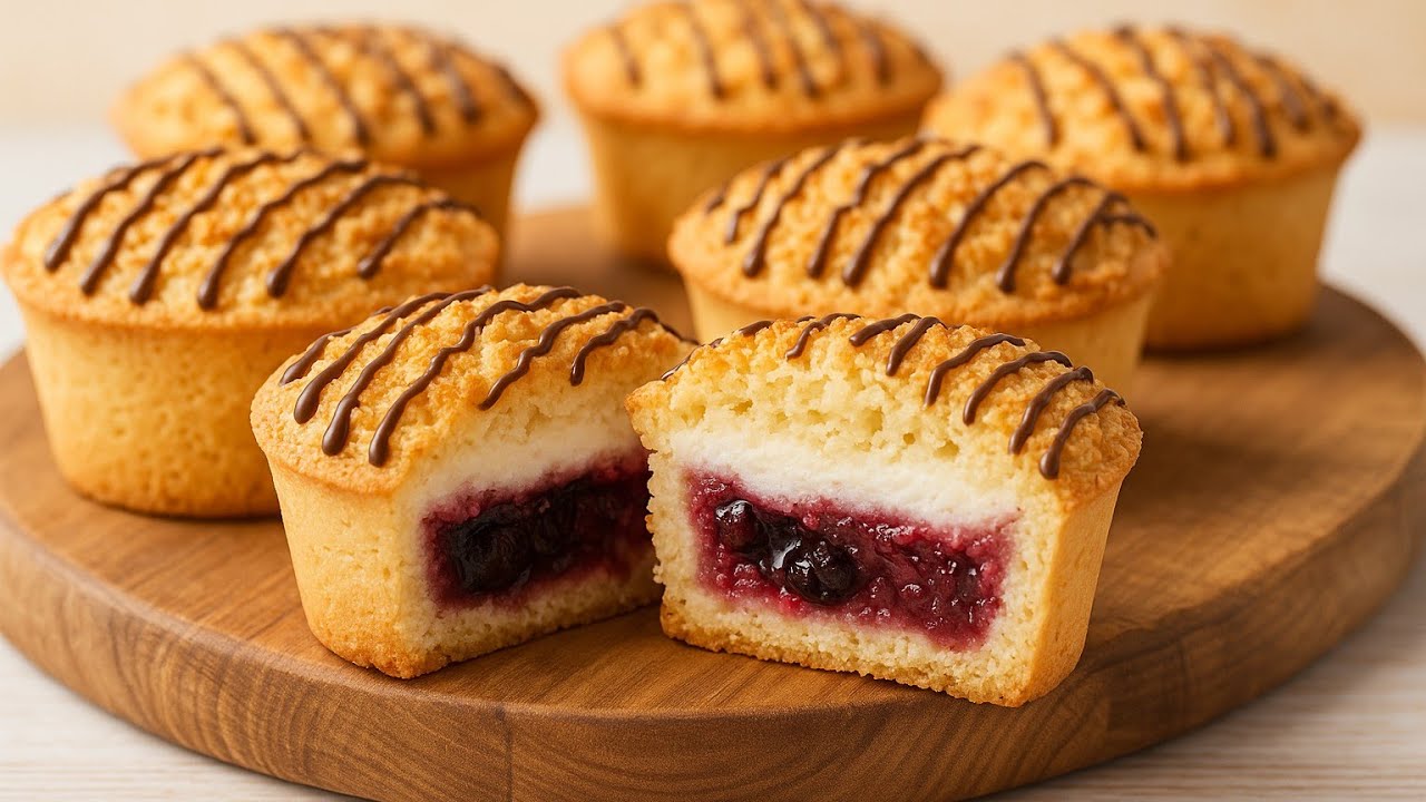 Kleine Törtchen mit fruchtiger Beerenfüllung und Soufflémasse by Die Welt der Kekse — recipe photo