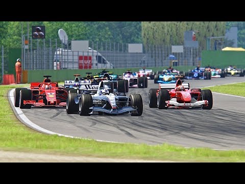 All F1 2018 Cars vs All F1 2004 Cars - Imola
