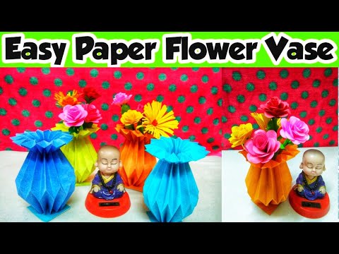 EASY PAPER FLOWER VASE | HOW TO MAKE EASY PAPER FLOWERS | how to make easy paper flowers at home