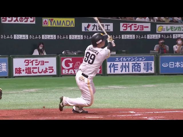 【8回裏】本日2本目!! ホークス・野村勇 球団新人記録に並ぶ今季第10号ソロホームラン!! 2022年8月21日 福岡ソフトバンクホークス 対 北海道日本ハムファイターズ