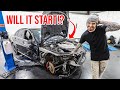 TRYING TO START MY WRECKED MERCEDES C63 I BOUGHT AS A NON RUNNER