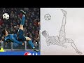 Easy Steps to Draw Ronaldo's Amazing Bicycle Kick