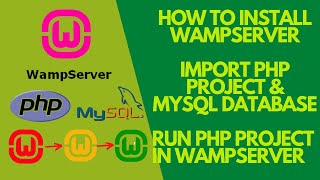 How to install WampServer | Import & Run Existing php project |Import MySQL Database into phpMyAdmin