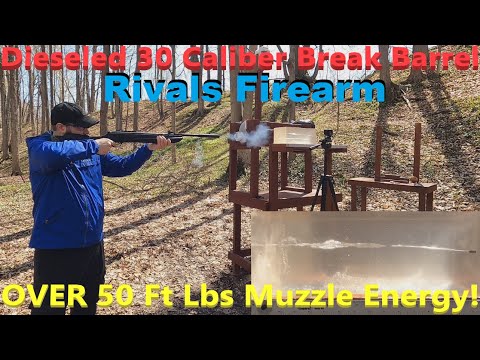WOW Dieseled Pellet Rifle RIVALS Firearm - .30 Caliber Break Barrel OVER 50 Ft Lbs Energy!