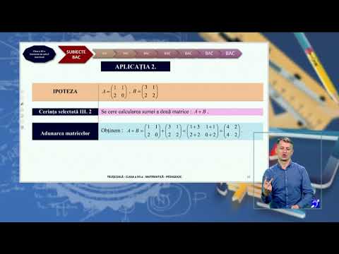 TeleŞcoala: Matematică clasa a XII-a – Aplicaţii cu matrice – profil tehnologic (@TVR2)