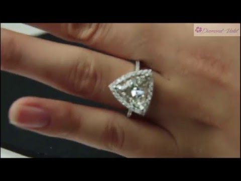 2 78CT ESTATE VINTAGE TRILLION DIAMOND ENGAGEMENT WEDDING RING 14K WG EGL USA