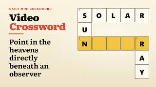 Daily Mini Crossword — Space & Astronomy | Play-Along Word Puzzle