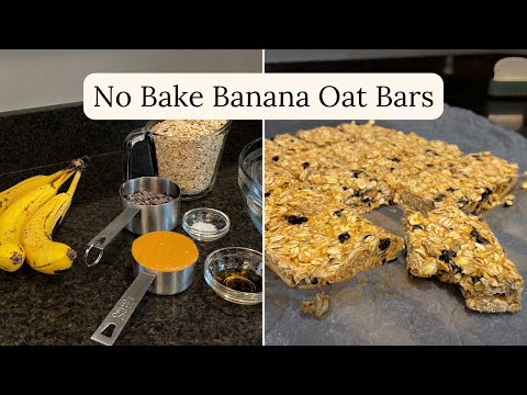 How to Make Banana Oat No Bake Bars | 3 Ingredients | Healthy Breakfast, Snack Recipe 