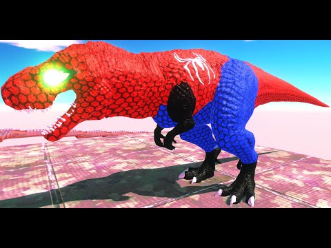 Spider-Man T. rex oasis death run-ARBS/Animal Revolt Battle Simulator
