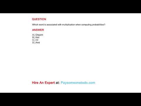 YouTube video about: Which word is associated with multiplication when computing probabilities?